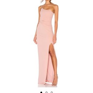 NOOKIE LUST ONE SHOULDER GOWN IN BLUSH